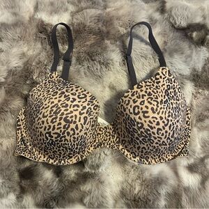 Victoria's Secret Tan and Black Leopard Bra